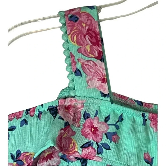 Wonder Nation Floral Print Off Shoulder Ruffle‎ Dress Girls Size Medium - Picture 4 of 7